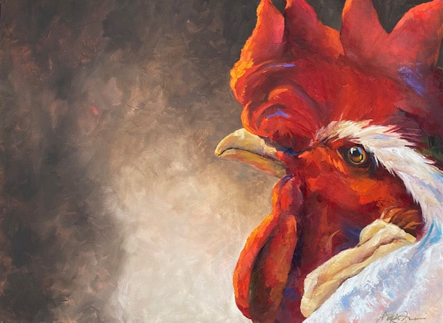 "Chignon: A Bad Rooster", 30 x 40 x 2 inches