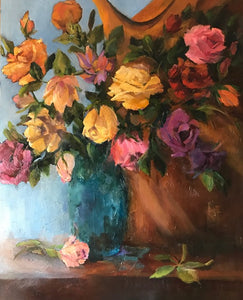 "Abundance of Roses", 24 x 30 x 2 inches