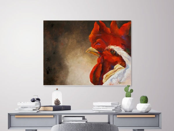 "Chignon: A Bad Rooster", 30 x 40 x 2 inches