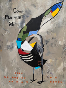 Come Fly With Me, 30" x 40" x 2"